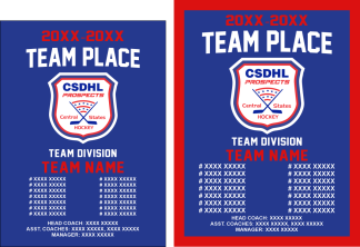 2026 CSDHL PROSPECTS Team Banners-MINIMUM ORDER 8 BANNERS PER ORDER-ANY SIZE
