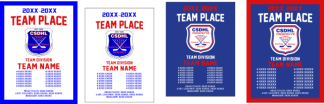 2026 CSDHL TEAM  Banners-Minimum Order 8 Banners PER ORDER- MIX & MATCH SIZES