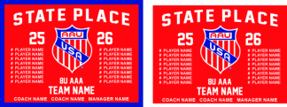 2026 AAU 8U AAA STATE TEAM BANNER - mix & match sizes