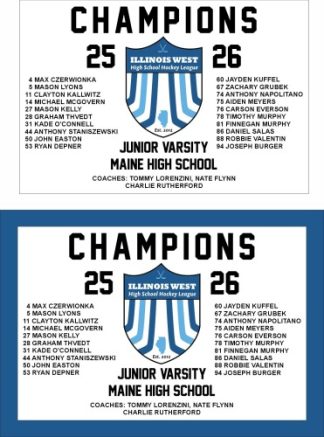 2026 Maine High School Team Banners-MINIMUM ORDER 8 BANNERS PER ORDER-ANY SIZE